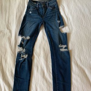 Blue ripped American Eagle jeans